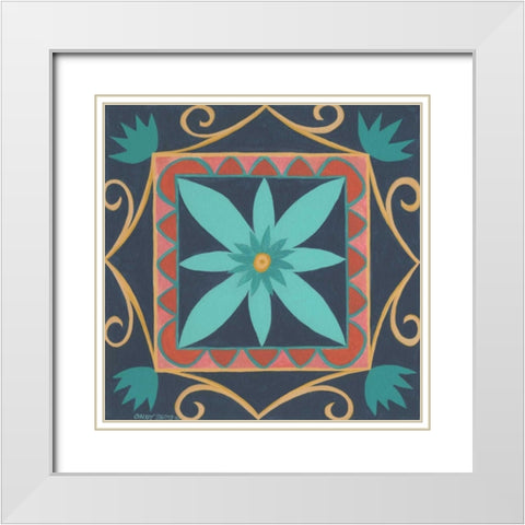 Boho Chic II White Modern Wood Framed Art Print with Double Matting by Shamp, Cindy
