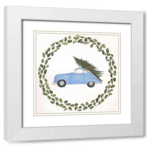 Snowbound Adventure White Modern Wood Framed Art Print with Double Matting by Shamp, Cindy