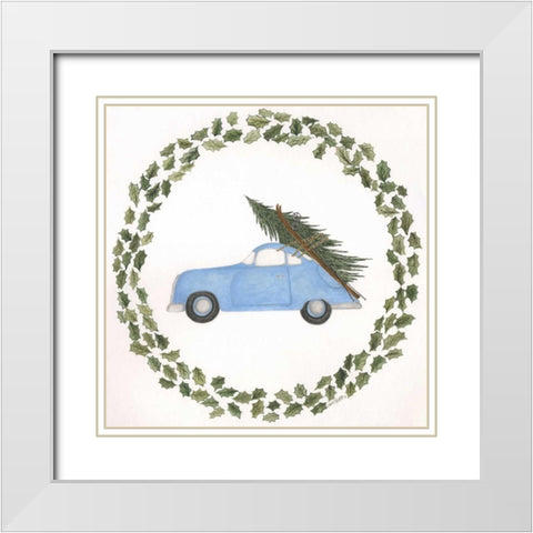 Snowbound Adventure White Modern Wood Framed Art Print with Double Matting by Shamp, Cindy