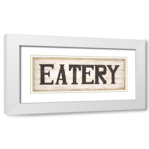 Eatery White Modern Wood Framed Art Print with Double Matting by Shamp, Cindy