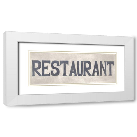 Restaurant White Modern Wood Framed Art Print with Double Matting by Shamp, Cindy