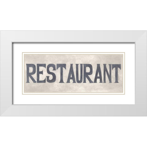 Restaurant White Modern Wood Framed Art Print with Double Matting by Shamp, Cindy