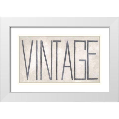 Vintage White Modern Wood Framed Art Print with Double Matting by Shamp, Cindy