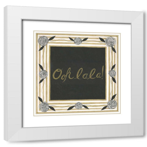 Ooh La La  White Modern Wood Framed Art Print with Double Matting by Shamp, Cindy