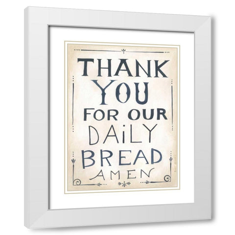 Daily Bread White Modern Wood Framed Art Print with Double Matting by Shamp, Cindy