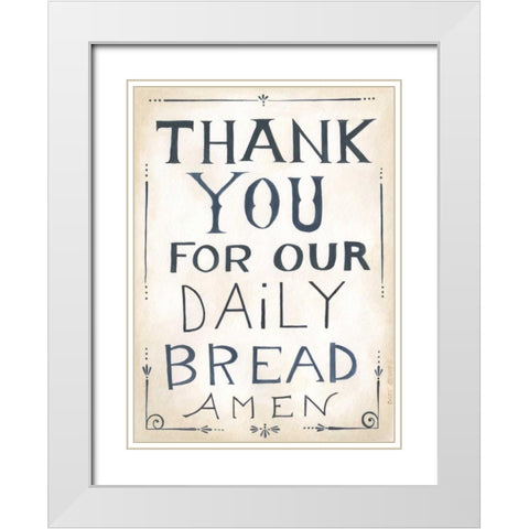 Daily Bread White Modern Wood Framed Art Print with Double Matting by Shamp, Cindy