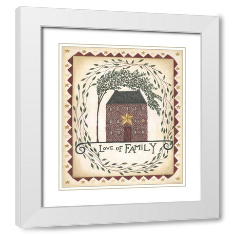Love of Family White Modern Wood Framed Art Print with Double Matting by Shamp, Cindy