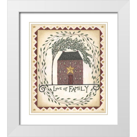 Love of Family White Modern Wood Framed Art Print with Double Matting by Shamp, Cindy