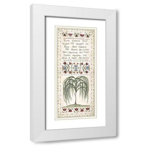 Grace White Modern Wood Framed Art Print with Double Matting by Shamp, Cindy