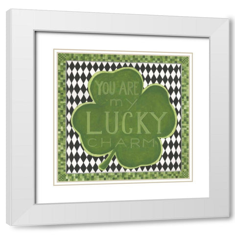 Lucky Charm White Modern Wood Framed Art Print with Double Matting by Shamp, Cindy