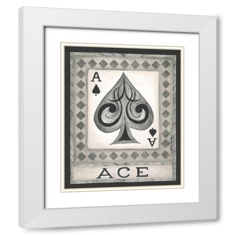 Ace White Modern Wood Framed Art Print with Double Matting by Shamp, Cindy