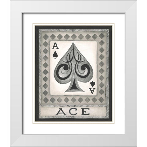 Ace White Modern Wood Framed Art Print with Double Matting by Shamp, Cindy
