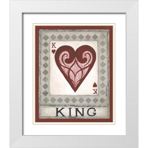 King White Modern Wood Framed Art Print with Double Matting by Shamp, Cindy