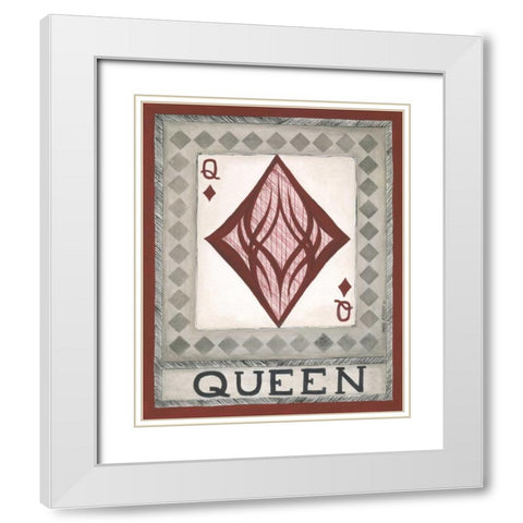 Queen White Modern Wood Framed Art Print with Double Matting by Shamp, Cindy