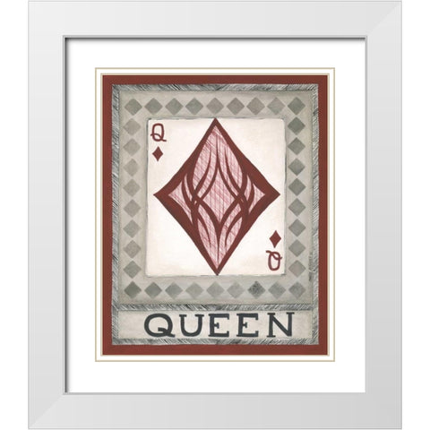Queen White Modern Wood Framed Art Print with Double Matting by Shamp, Cindy