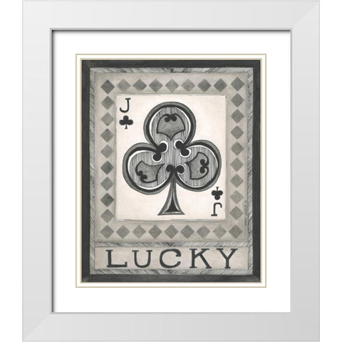 Lucky Jack White Modern Wood Framed Art Print with Double Matting by Shamp, Cindy