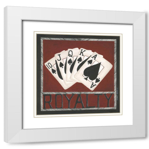 Royal Flush White Modern Wood Framed Art Print with Double Matting by Shamp, Cindy