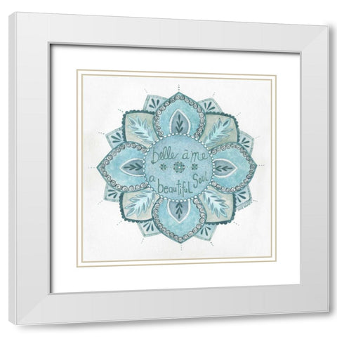 Beautiful Song White Modern Wood Framed Art Print with Double Matting by Shamp, Cindy