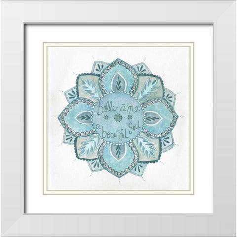 Beautiful Song White Modern Wood Framed Art Print with Double Matting by Shamp, Cindy