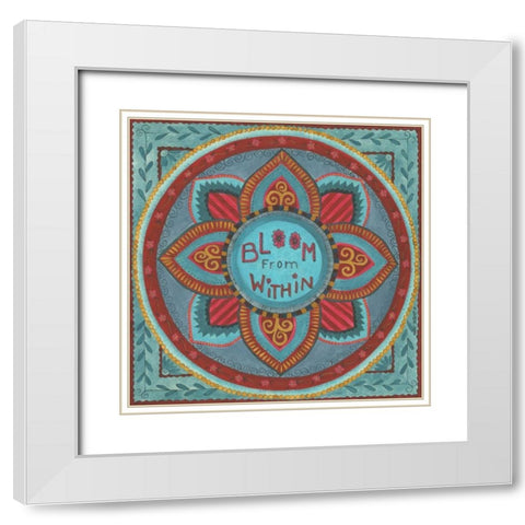 Bloom from Within White Modern Wood Framed Art Print with Double Matting by Shamp, Cindy