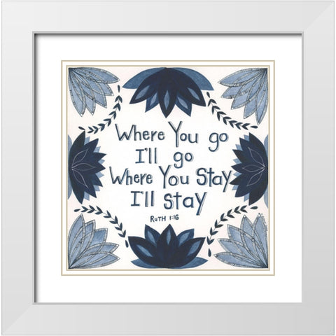 Where You Go White Modern Wood Framed Art Print with Double Matting by Shamp, Cindy