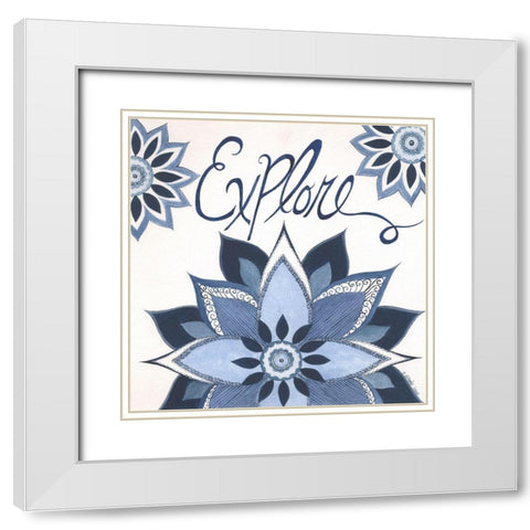 Explore White Modern Wood Framed Art Print with Double Matting by Shamp, Cindy