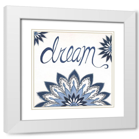 Dream White Modern Wood Framed Art Print with Double Matting by Shamp, Cindy