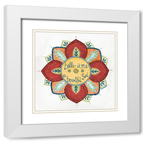 Beautiful Soul White Modern Wood Framed Art Print with Double Matting by Shamp, Cindy