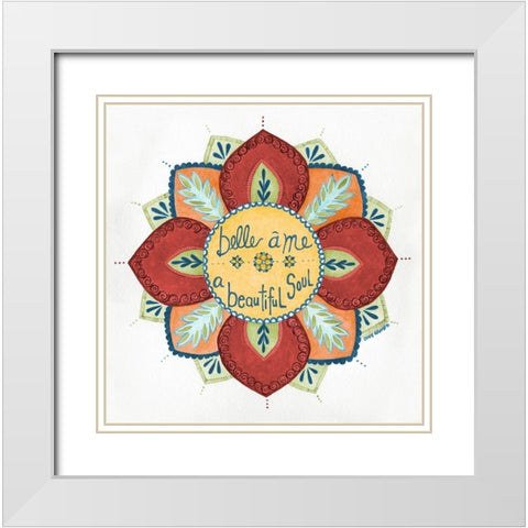 Beautiful Soul White Modern Wood Framed Art Print with Double Matting by Shamp, Cindy