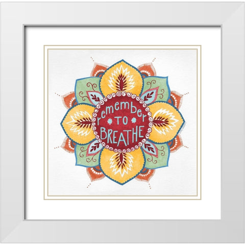 Breathe White Modern Wood Framed Art Print with Double Matting by Shamp, Cindy