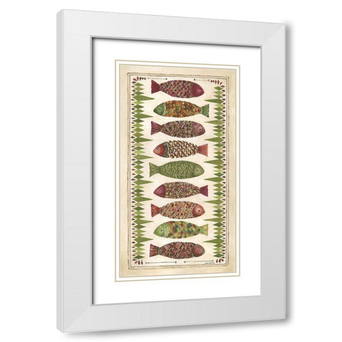 Wild Fish II White Modern Wood Framed Art Print with Double Matting by Shamp, Cindy