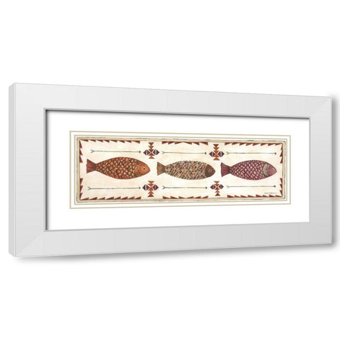 Wild Fish III White Modern Wood Framed Art Print with Double Matting by Shamp, Cindy