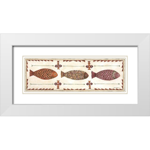 Wild Fish III White Modern Wood Framed Art Print with Double Matting by Shamp, Cindy
