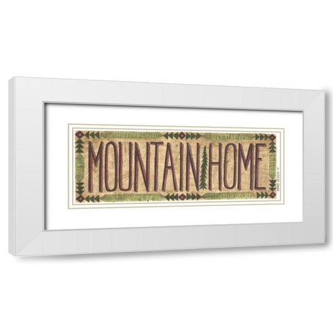 Mountain Home White Modern Wood Framed Art Print with Double Matting by Shamp, Cindy