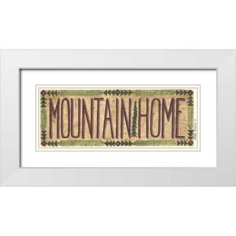 Mountain Home White Modern Wood Framed Art Print with Double Matting by Shamp, Cindy