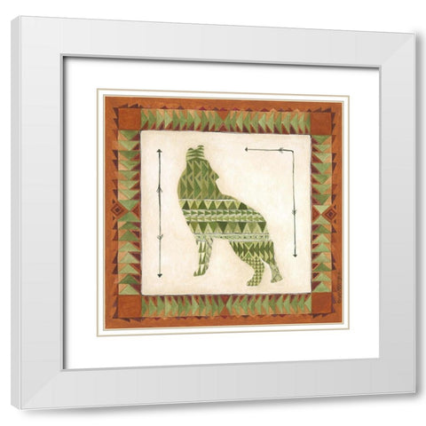 Lodge Coyote White Modern Wood Framed Art Print with Double Matting by Shamp, Cindy