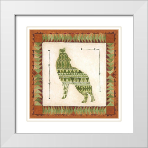 Lodge Coyote White Modern Wood Framed Art Print with Double Matting by Shamp, Cindy