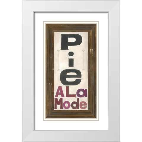 Pie Ala Mode White Modern Wood Framed Art Print with Double Matting by Shamp, Cindy