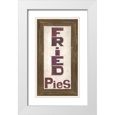 Fried Pie White Modern Wood Framed Art Print with Double Matting by Shamp, Cindy