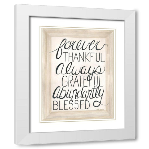 Abundantly Blessed White Modern Wood Framed Art Print with Double Matting by Shamp, Cindy