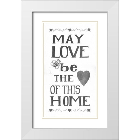 May Love White Modern Wood Framed Art Print with Double Matting by Shamp, Cindy