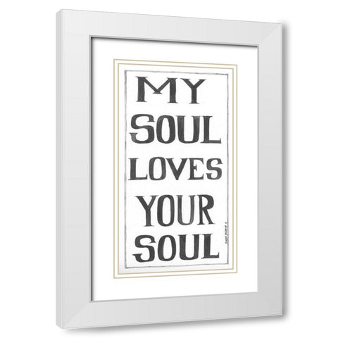 My Soul White Modern Wood Framed Art Print with Double Matting by Shamp, Cindy