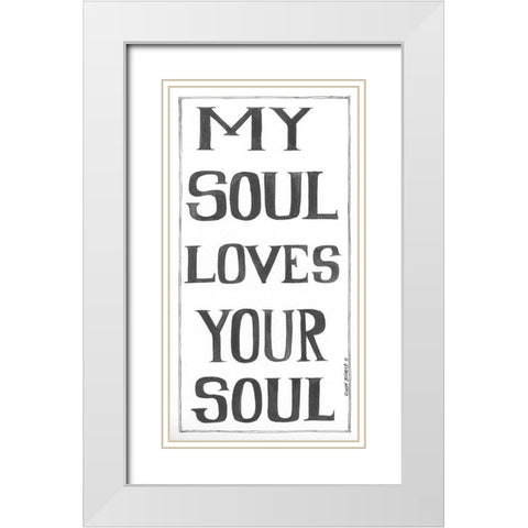 My Soul White Modern Wood Framed Art Print with Double Matting by Shamp, Cindy