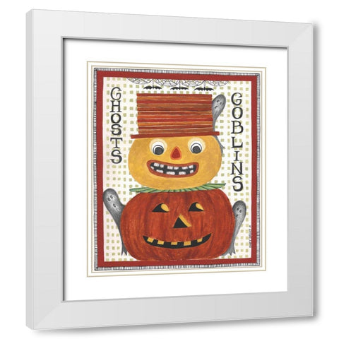 Ghosts Goblins White Modern Wood Framed Art Print with Double Matting by Shamp, Cindy