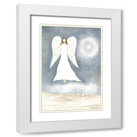 Angel White Modern Wood Framed Art Print with Double Matting by Shamp, Cindy