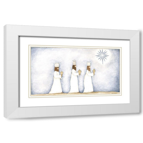 3 Kings White Modern Wood Framed Art Print with Double Matting by Shamp, Cindy