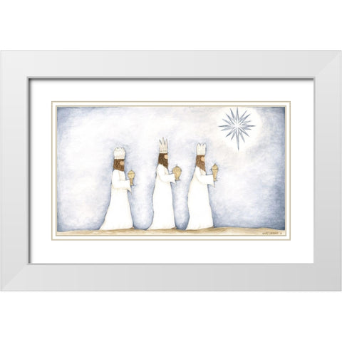 3 Kings White Modern Wood Framed Art Print with Double Matting by Shamp, Cindy