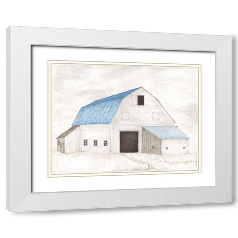 Barn III White Modern Wood Framed Art Print with Double Matting by Shamp, Cindy