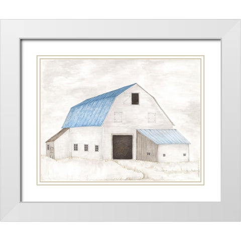Barn III White Modern Wood Framed Art Print with Double Matting by Shamp, Cindy