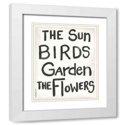 The Sun Shines I White Modern Wood Framed Art Print with Double Matting by Shamp, Cindy